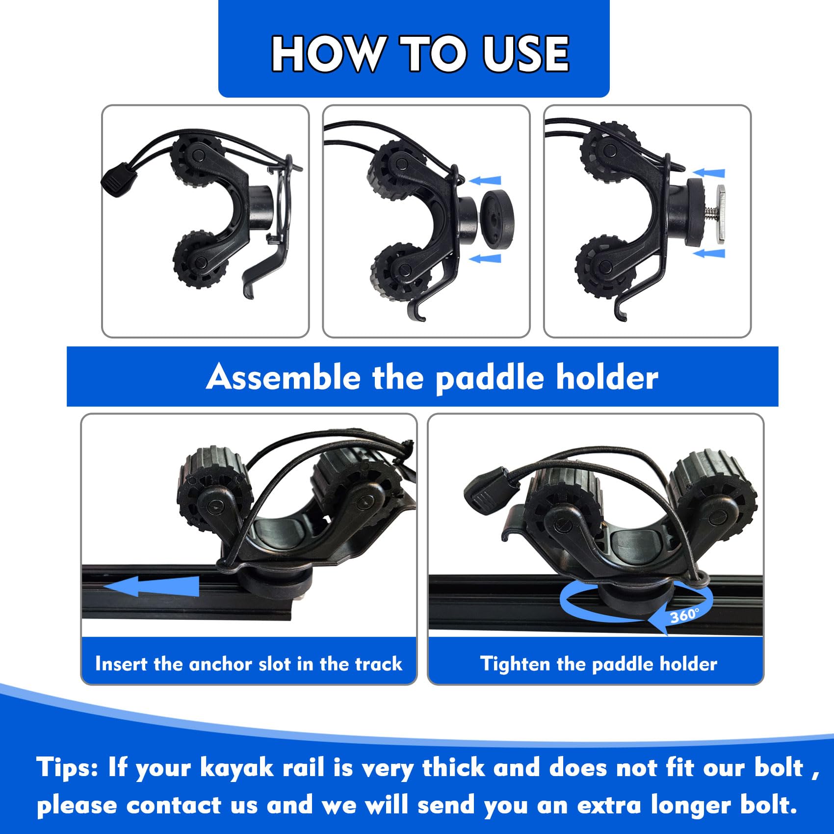 Kayak Rail Paddle Holder Kayak - Fishing Boat Steering Wheel ulasan dan harga
