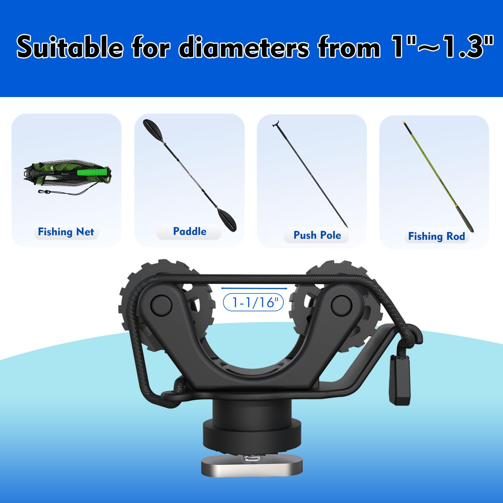 Kayak Rail Paddle Holder Kayak - Fishing Boat Steering Wheel ulasan dan harga
