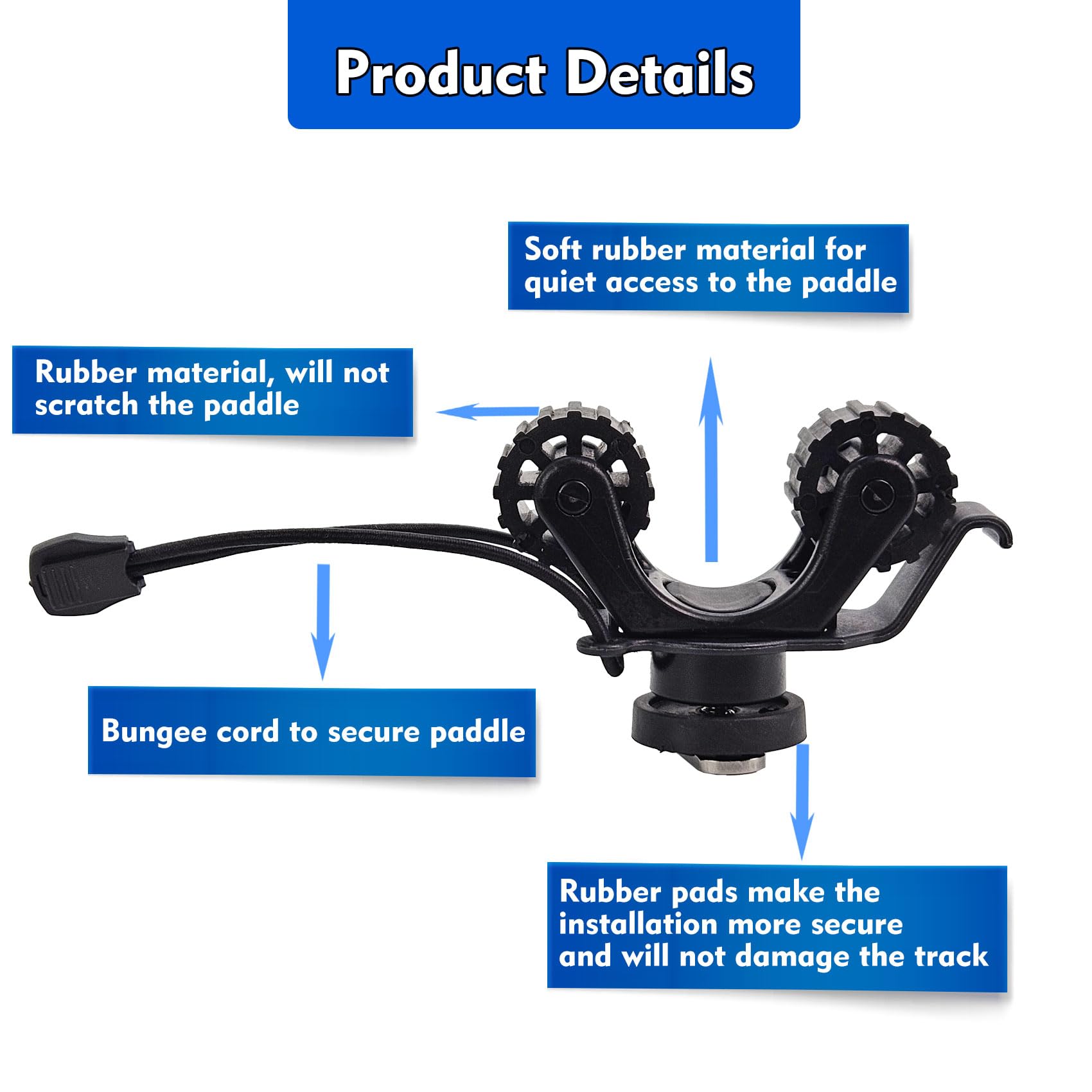 Kayak Rail Paddle Holder Kayak - Fishing Boat Steering Wheel ulasan dan harga