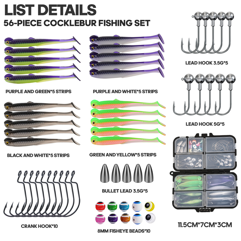 TAIYU 56pcs/Set Fishing Lures  - Fishing Boat Trailer ulasan dan harga