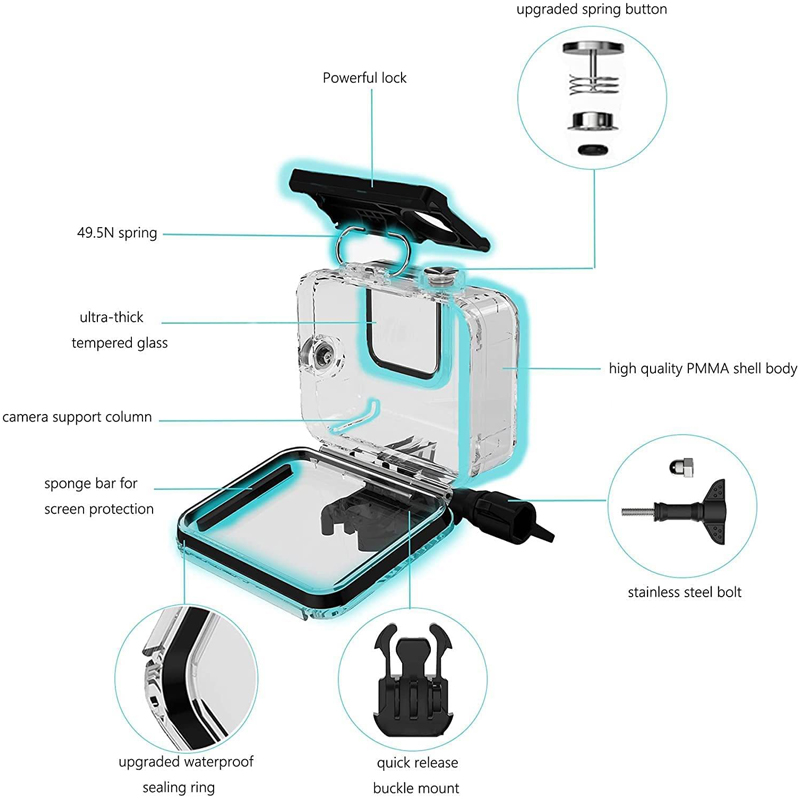 60M Waterproof Case for GoPro  - Fishing Boat Cover ulasan dan harga